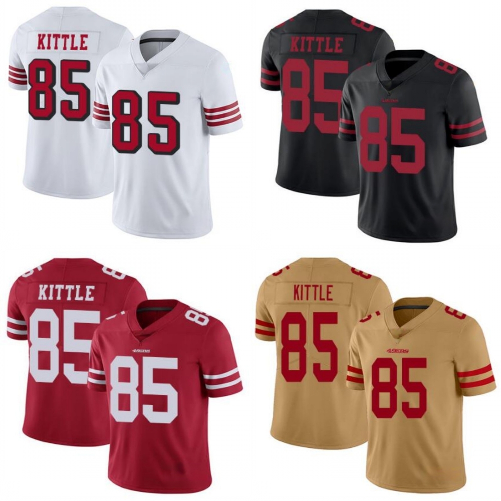 

San Francisco 49ers Men #85 George Kittle Women Youth Limited Inverted Legend Jersey, Black;red