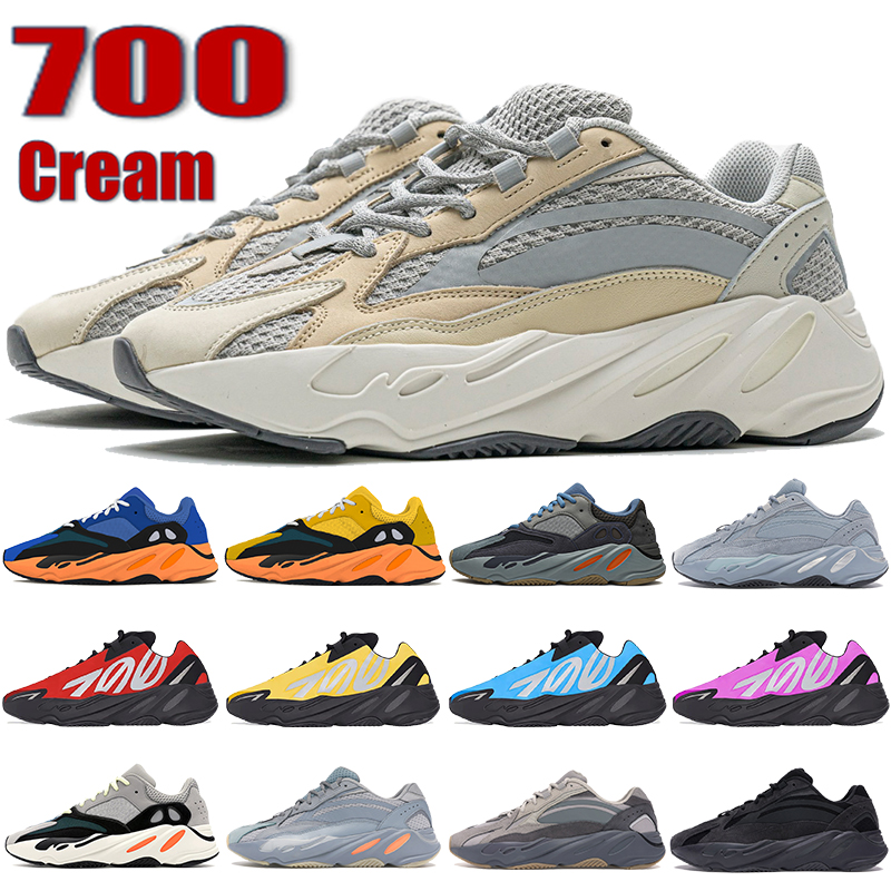 

Cream 700 v1 v2 MNVN running shoes bright carbon blue sun vanta yellow orange bone reflective men women sneakers US 5-11.5, Double box