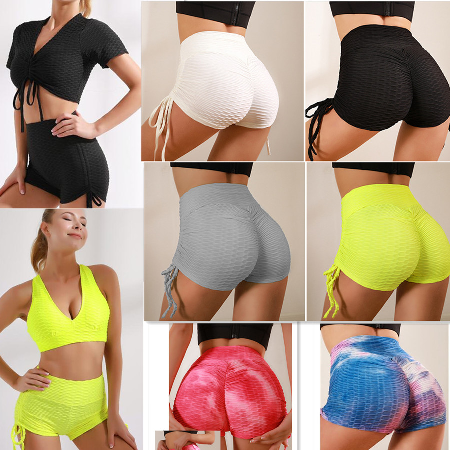 

womens leggings fitness shorts hight waist tightening sportswear yoga pants gym running elastic slim trousers tracksuit sweatsuits s, Black