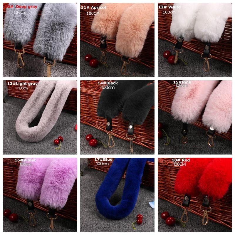 

Keychains 1PC Women's Shoulder Strap Replacement Plush Tote Bags Faux Fur Metal Key Chain Bag Accessories Belt For Handbag QLY9446