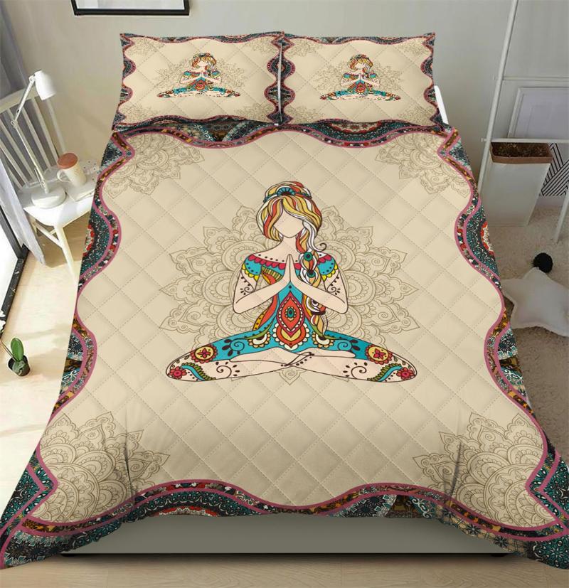 

Mandala 3pcs Quilt Pillowcase Bedding Set Quilted Duvet Cover Bed Home Textiles Comforters & Sets