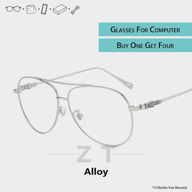 

Fashion Sunglasses Frames Pilot Blue Light Glasses Women Men Clear Anti Ray Eyeglasses Designer Myopia Tag Eyewear