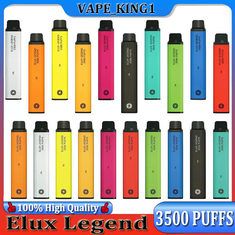 

Elux Legend Disposable E cigarettes 3500 Puffs Vape Pen 1500mAh Battery Vaporizer Stick Vapor Kit 2% 10ml Pre Filled Cartridge Device geek bar