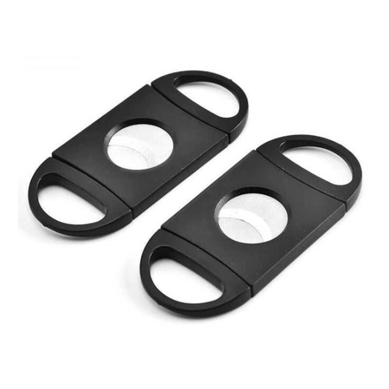 

Plastic Stainless Steel Double Blades Cigar Cutter Knife Scissors Cigar Accessories Stainless Steel Cigar tools