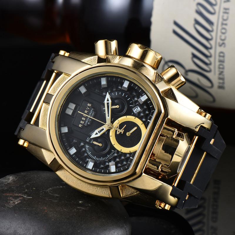 

Wristwatches Undefeated Reserve Bolt Zeus Mens Quartz Wirstwatch Waterproof Chronograph Invincible Invicto Reloj De Hombre For Drop