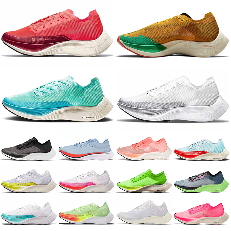 

zoomx vaporfly next% 2 mens womens running shoes sporty red neon rawdacious white black pink sail ekiden ice blue bright mango be true sports sneakers trainers, B11 aurora green 40-45