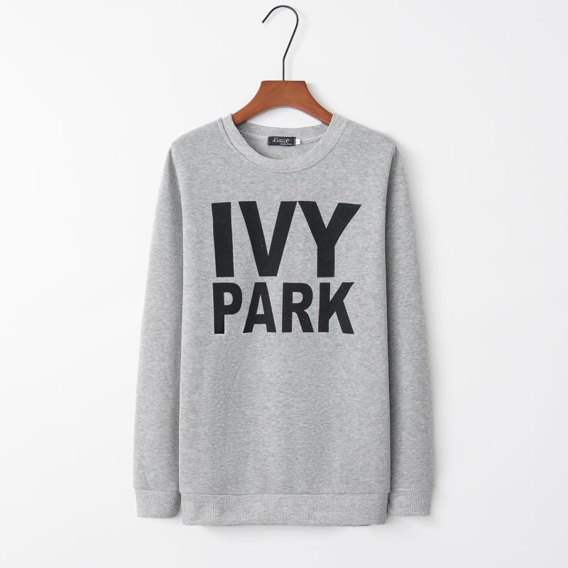 

Women's Hoodies & Sweatshirts Letter Ivy 2021 Design Women Casual Kawaii Harajuku Sweat Girls European Tops Korean, Gray