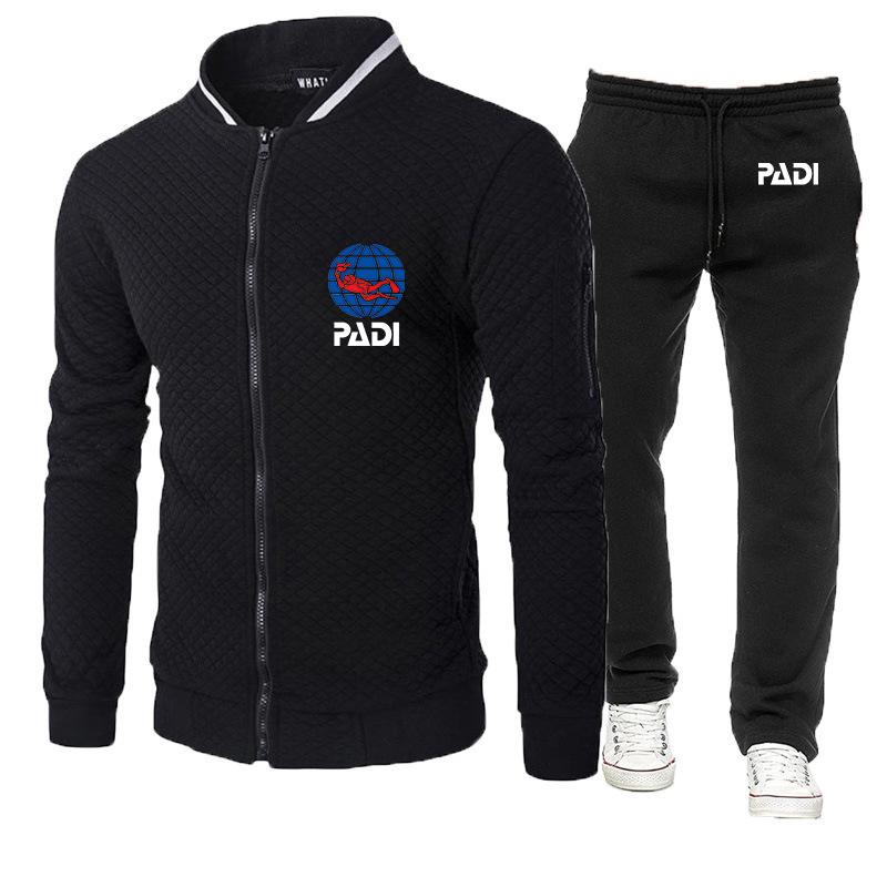 

Men's Tracksuits Scuba Driver Padi Logo Printing Jackets Sport Suits Male Hoodies Motorcycle Fitness Zipper Sweater Sweatpant SetMen's
