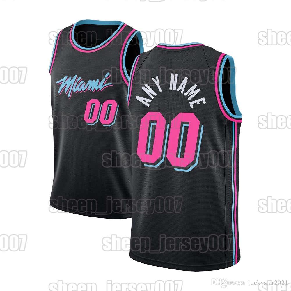 

Custom Meyers 0 Leonard Miami Heat Basketball Jerseys Precious 5 Achiuwa Kelly 9 Olynyk Max 31 Kendrick Basketball 22 Butler Jerseys, Black;red