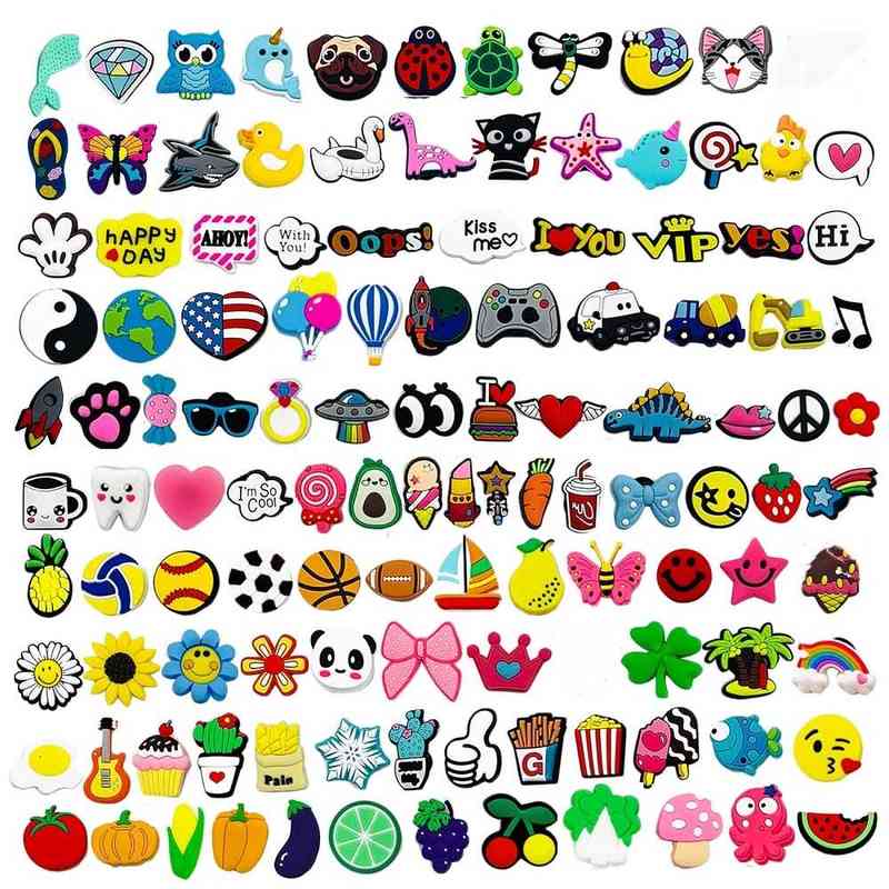 

Shoe Parts Accessories 30-100 Stuks Cartoon Schoen Bedels Voor Mix Stijlen Willekeurige Accessoires Decoraties Croc Charms Kinderen Party Verjaardag 1206