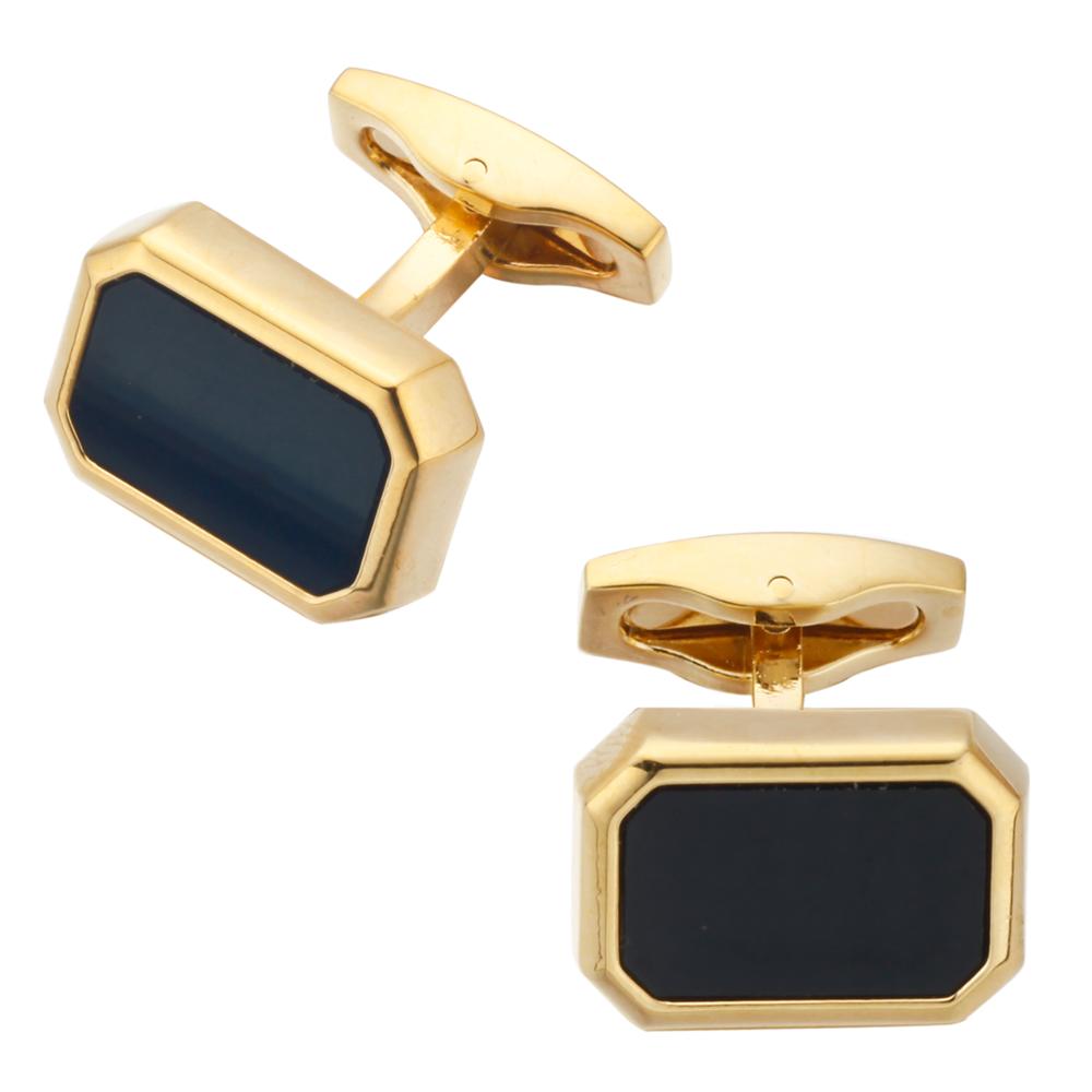 

MeMolissa Quality Black Gem Square French Cufflinks Gold Color Cuff Links for mens gemelos bouton manchette