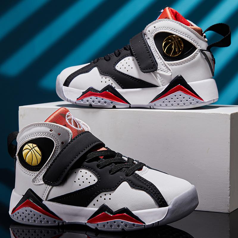 

Kids Sneakers Boys Shoes Thick Sole Basketball Children Sport For Outdoor Boy Trainer Athletic &, Black