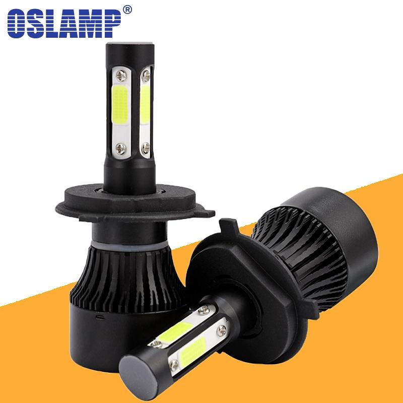 

Car Headlights Oslamp 4 Sides Luminous H4 H11 H7 9005 9006 LED Headlight Bulbs X7 100W 1000lm Headlamp COB Chips Auto Bulb
