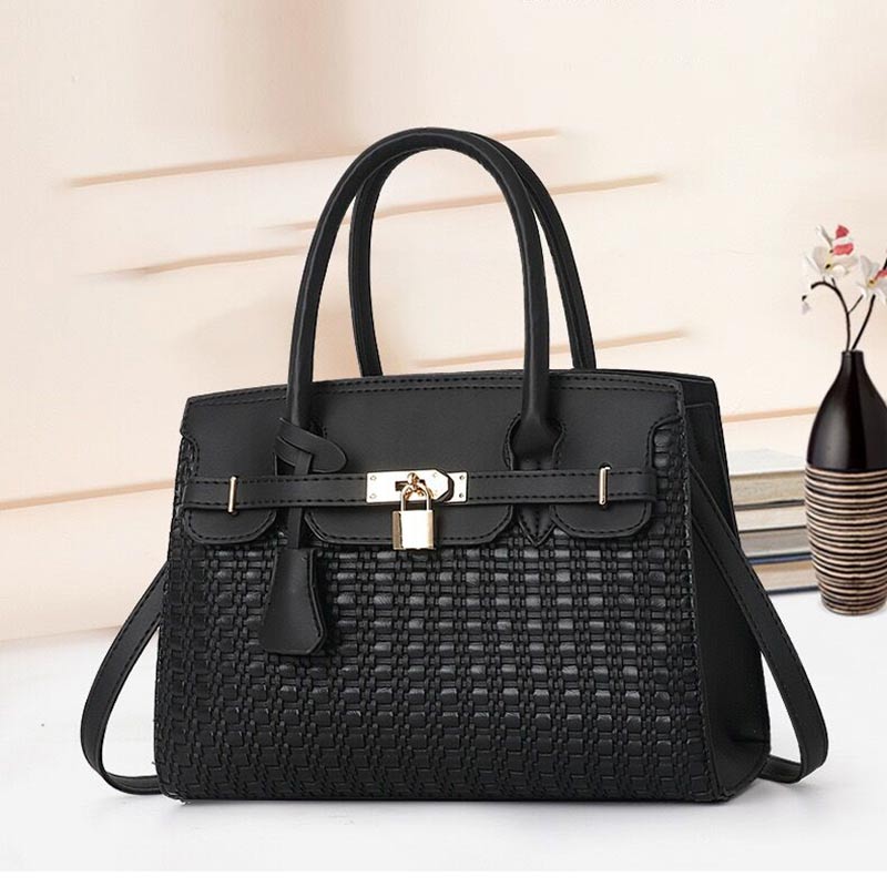 

HBP Classic leisure weaving pattern bag Lady's handbag Removable shoulder straps Boston crossbody bags purse 32cm, Red