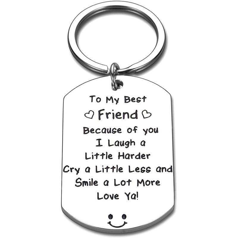 

Keychains Friends Key Chain Friendship Gift Keychain For Women Friend Birthday Sister Ies BFF Stainless Steel Keyring