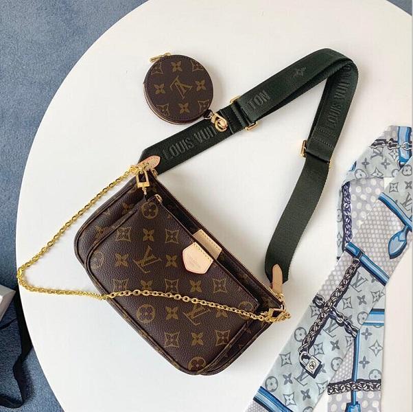 

lv LOUIS BAG VITTON Fashion Favorite Multi Pochette Women Handbags Designers Wallet Leather Shoulder Messenger Bag Purses 3pcs