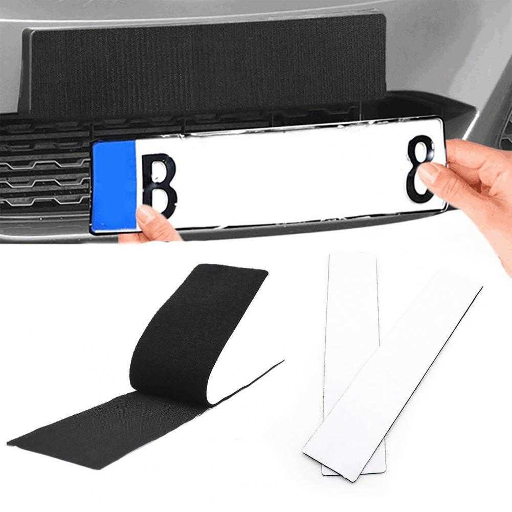 

4Pcs/Set Adhesive Number Plate Holder Weather-proof Durable Frameless License Plate Holder for Vehicles Car Accessories