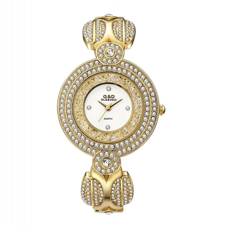 

Wristwatches Women's Fashion Casual Gift Watch Diamond-Studded Stainless Steel Quartz Ladies Bracelet Timely, Whitewhite