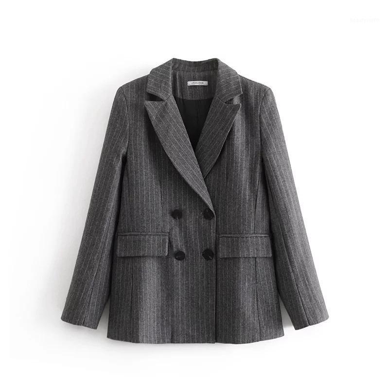 

Women' Single Coat 2021 Autumn And Winter Casual Fashion Temperament Loose Double-breasted Shirt Suits & Blazers