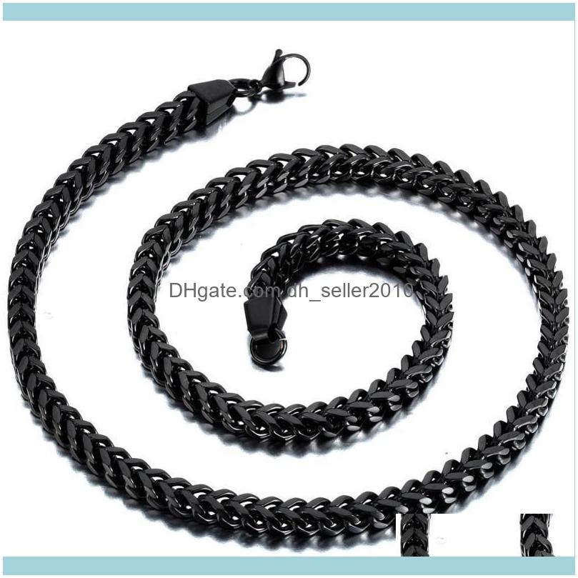 

Necklaces & Pendants Jewelryvintage 6Mm Stainless Steel Cuban Curb Link Chain Necklace Punk Black Color For Men Chains Drop Delivery 2021 Zl