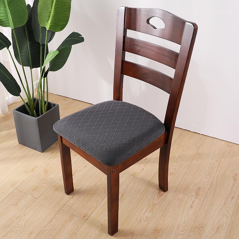 

Jacquard Dining Seat Cover Spandex Slipcover Case For Chairs Removable Anti-dirty Chair Room Kitchen Office Covers