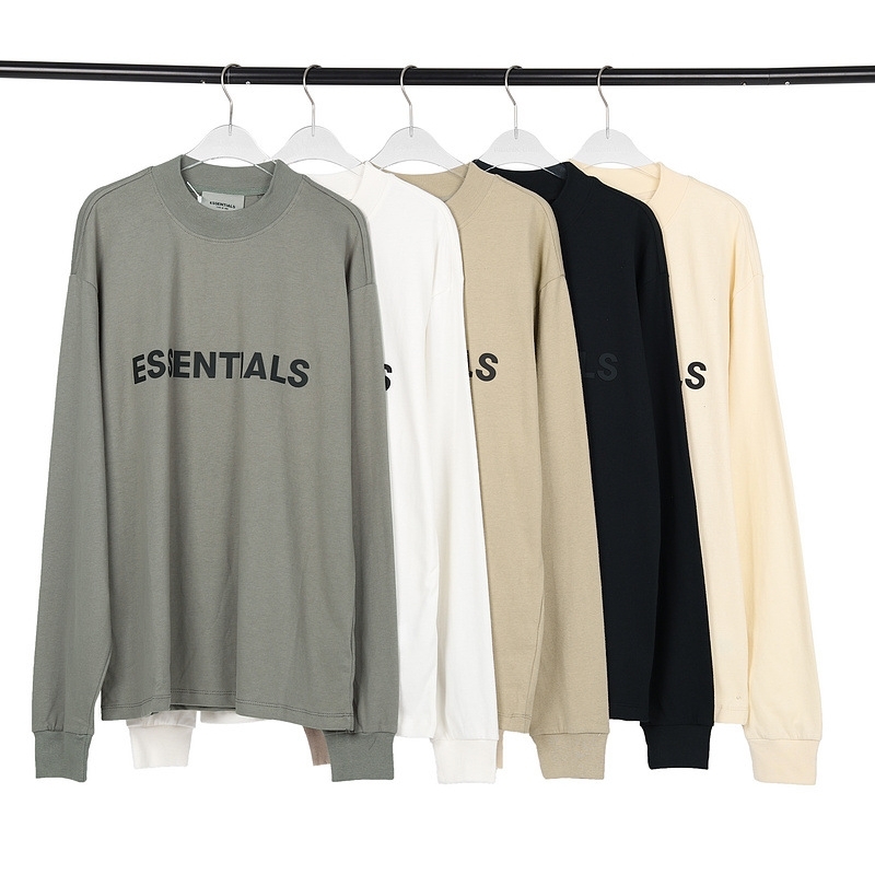 

Autumn fashion goods fog essentials letter pocket long sleeve sweater, Black