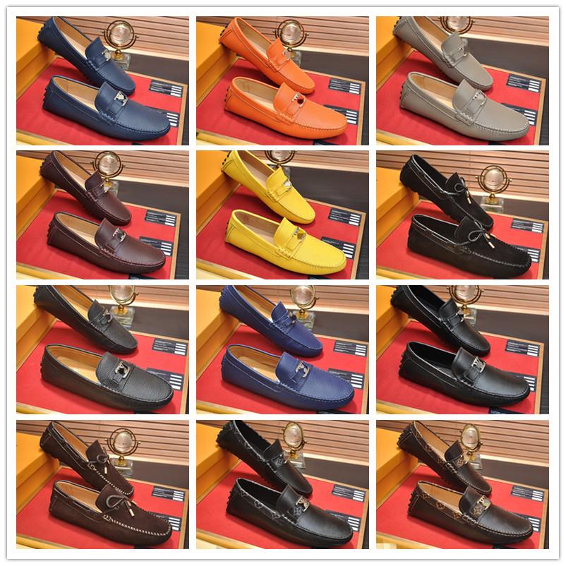 

2021 TOP Brand Red Bottom Loafers Luxury Party Wedding Shoes Designer BLACK PATENT LEATHER Suede Dress Shoe For Mens Slip On Flats SIZE 38-4