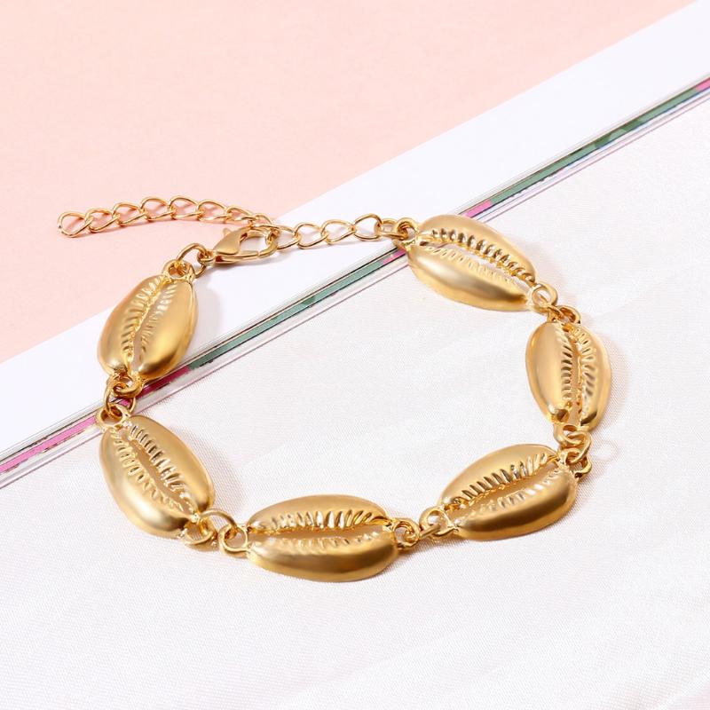 

Link, Chain Fashion Gold Silver Color Seashell Bracelet For Women Beach Sea Ocean Shell Cowrie Bracelets Bangles Summer Boho Jewelry