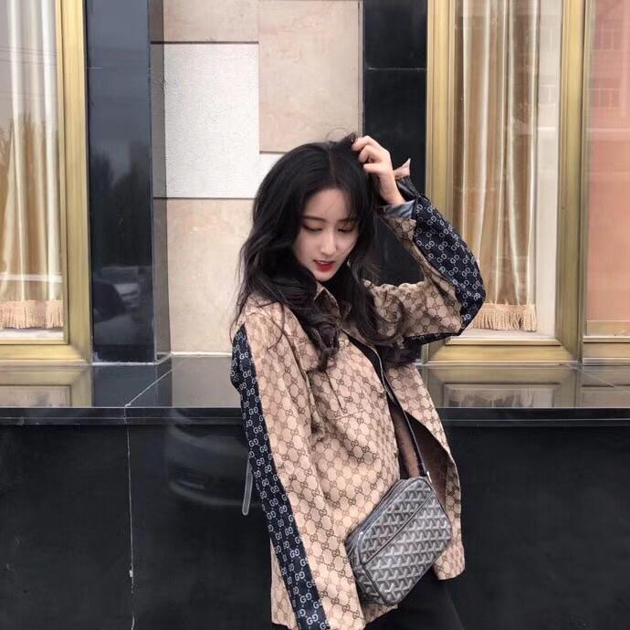 

21SS fashionable Parisian womens jacket comfortable jeans and men' matching coat G embroidery, Khaki
