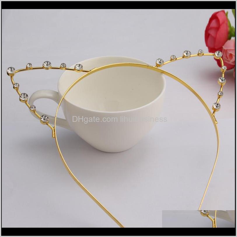 

Drop Delivery 2021 Find Me Cute Cat Ear Headband For Women Simple Alloy Imitation Pearl Rhinestone Headbands Fashion Hair Jewelry Aessories B