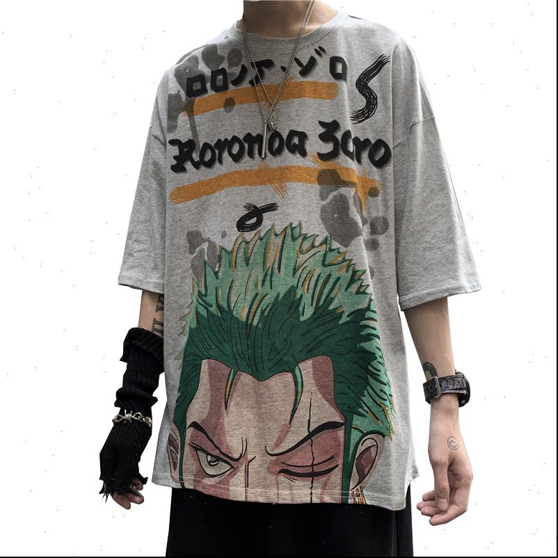 

Japanese Anime Women Tops Funny One Piece Printed Mens Summer Harajuku Unisex Short Sleeve t shirt Streetwear Plus size Tee, White