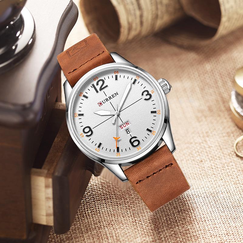 

Wristwatches CURREN Simple Fashion Style Business Wristwatch Casual Quartz Men Watches Male Clock Relogio Masculino Horloges Mannens Saat, Green