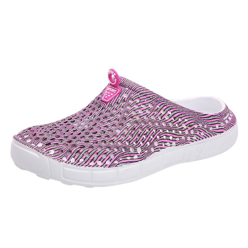 

Sandals SAGACE Women Slippers Fashion Platform Comfortable Slip-On Beach Hollow Out Casual Breathable Flats Shoes X1220, Black