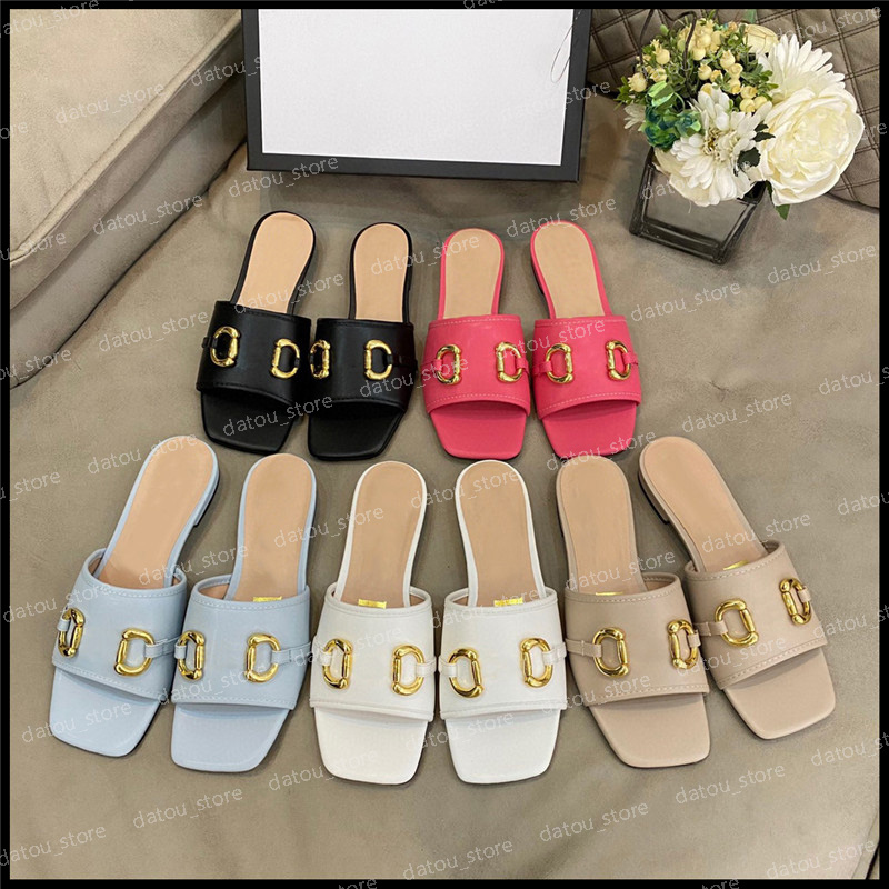 

Slipper Womens Fashion Luxurys Designers Shoes Flat Slides Flip Flops Leather Platform Sandals Outdoor Horsebit Slide Summer Slippers, Extra shipping