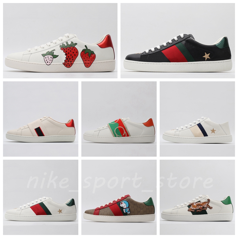 

2022 New Top Quality Mens Rhyton Casual Shoes Sneaker Paris Fashion Women Shoe Platform Sports Trainers Strawberry Mouse Wave Mouth Tiger Web Print, 18