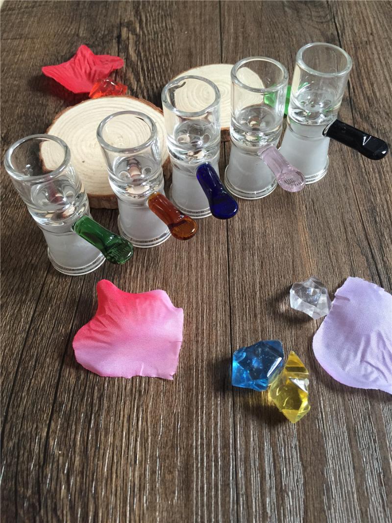 

Colorful Ground Joint Quartz NAIL Glass 10mm/14mm/18mm Cigarette With Handle Smoking Pipes