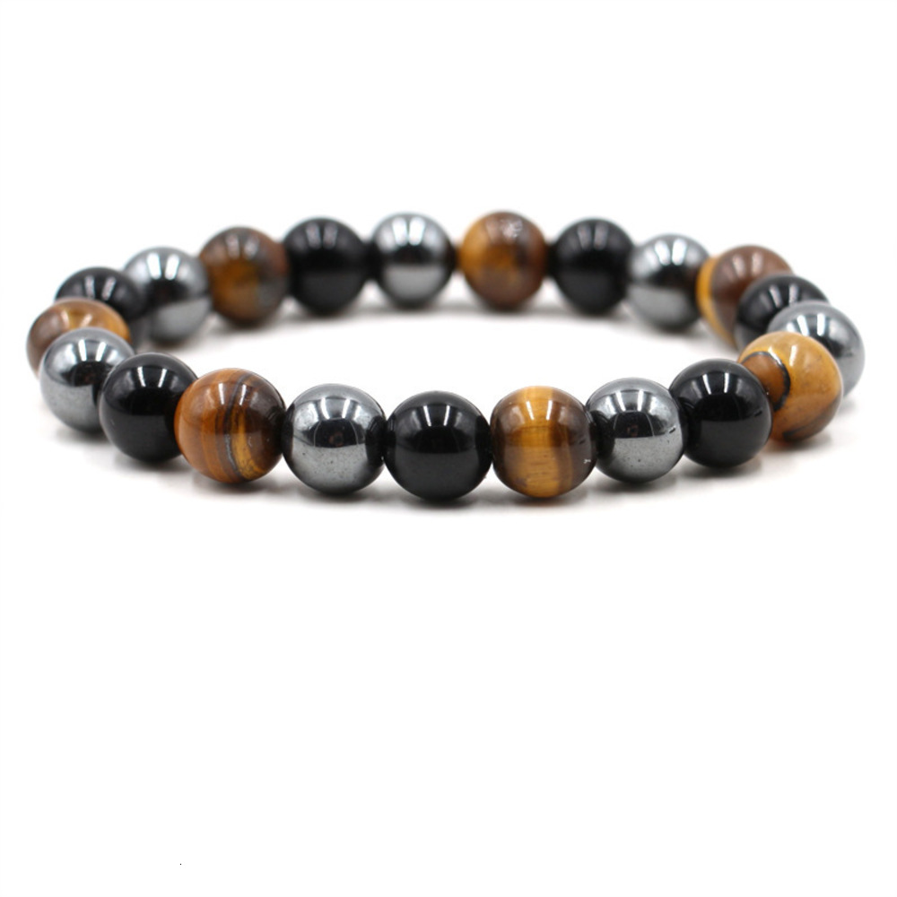 

Hand catenary high quality tiger eye natural stone 10 8 mm jewelry bracelet Jewelry, Black