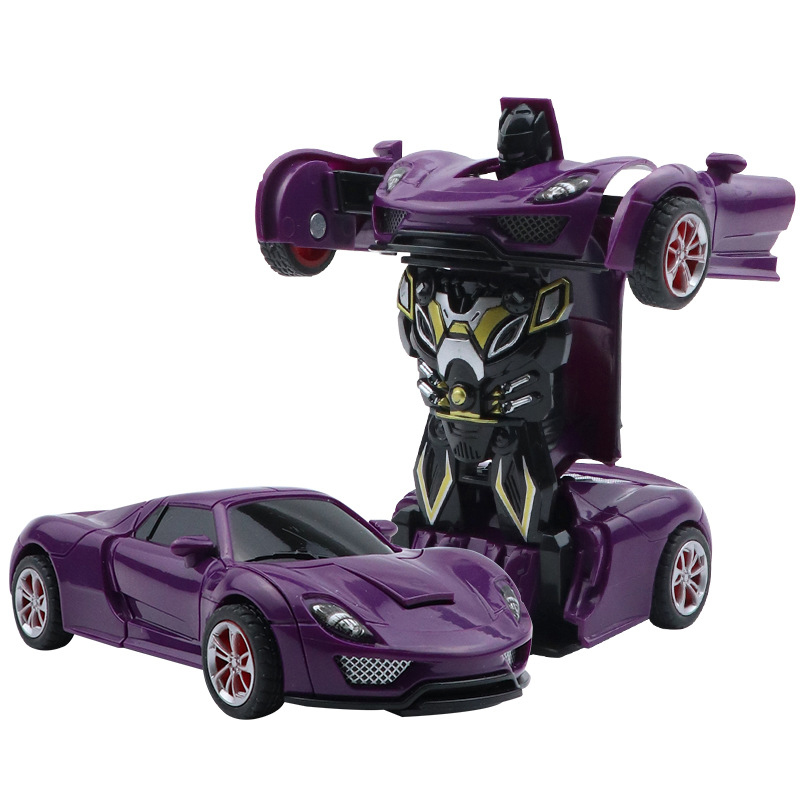 

Damage-Refund 2In1 RC Car Sports Car Bugatti Transformation Robots Models Remote Control Deformation RC fighting toys Children's gifts1