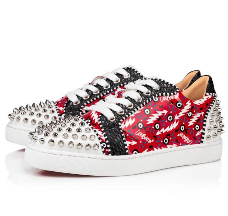 

Luxurious Brands Vieira 2 Spikes Red Bottom Sneakers Low Top Casual Shox Men,Women Red Sole Couple Trainers Discount Walking Shoes 47 Newtop