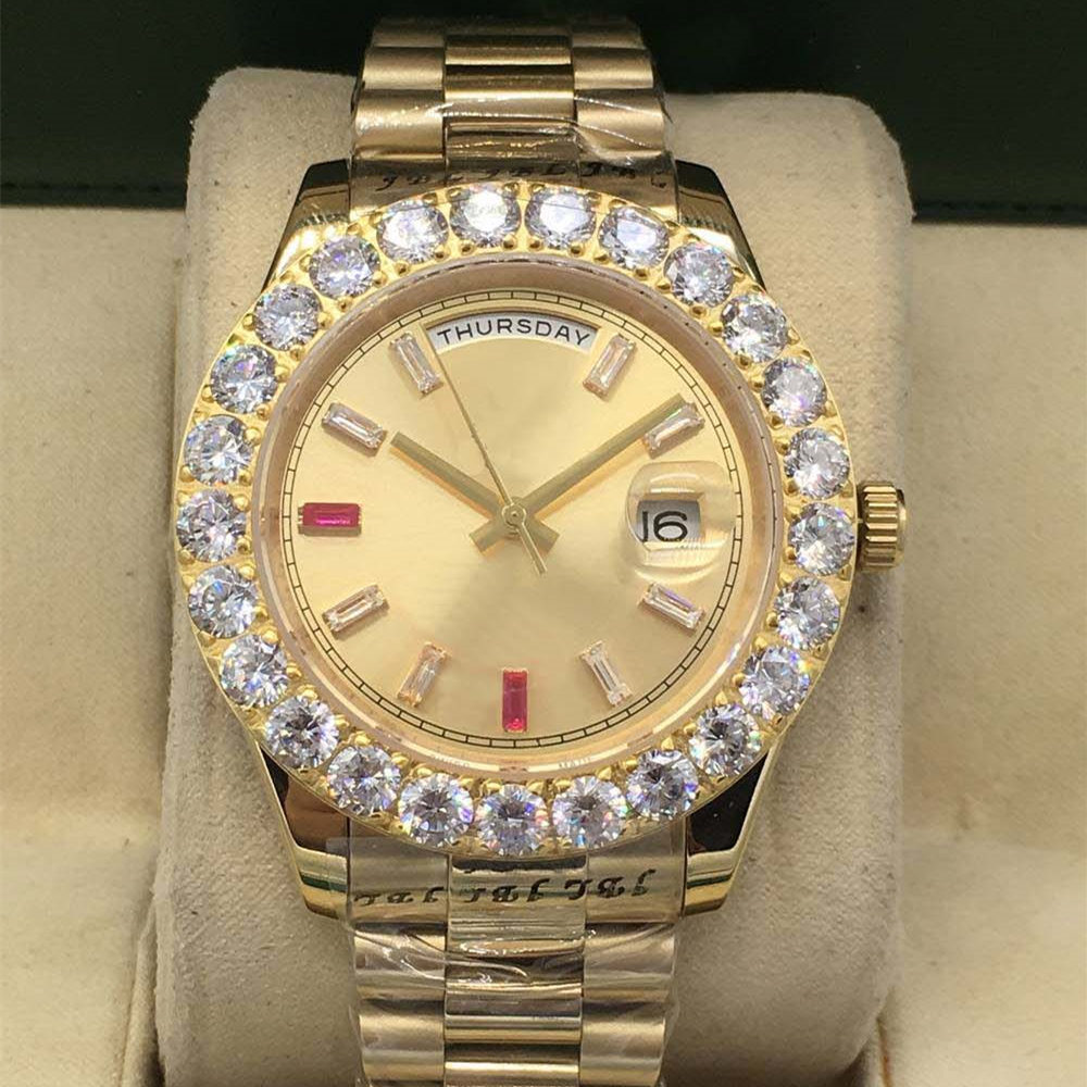 

The classic fashion fully automatic mechanical watch size 43MM sapphire mirror color stereo dial custom waterproof, Slivery;brown