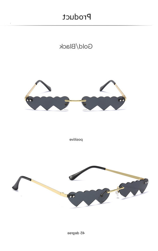 

sunglasses Fashionable sun frames 7 Woman Rimless Sunglasses Womens Beach Fashion Glasses UV400 Color Good Quality, Black