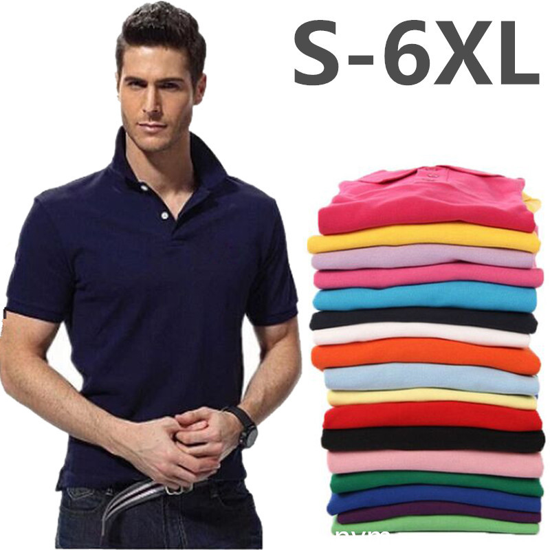 

Men's Summer Brand Clothing Cotton Men Business Casual Male Polo Shirts Short Sleeve Breathable Soft Shirt, Red