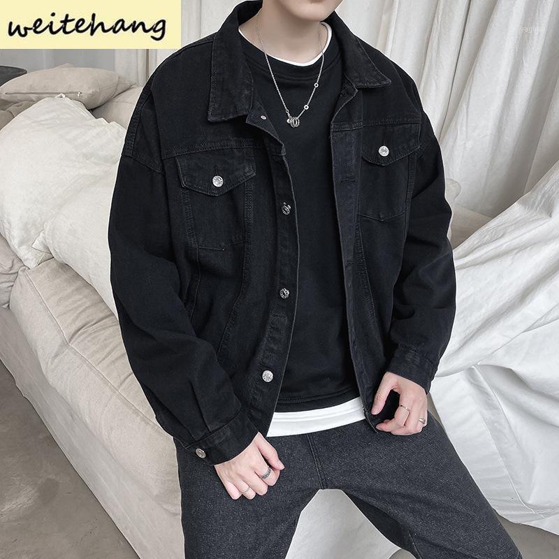

Men' Jackets Denim Jacket Men Retro Motorcyle Basic Coat Streetwear Hip Hop Bomber Cowboy Jean Chaqueta Hombre 368, Black
