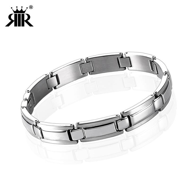 

Link, Chain RIR Silver Elegant Stainless Steel Magnetic Therapy Bracelet Pain Relief Arthritis Carpal Tunnel For Men