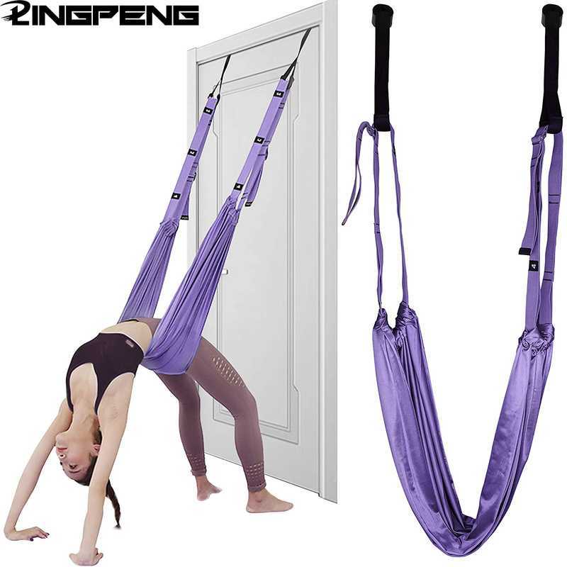 

Aerial Yoga Hammock Swing Door Reverse Rope Stretch Belt Flexibility Stretch Leg Stretch Belt Ballet Dance Gymnastics Coach H1026, Beige