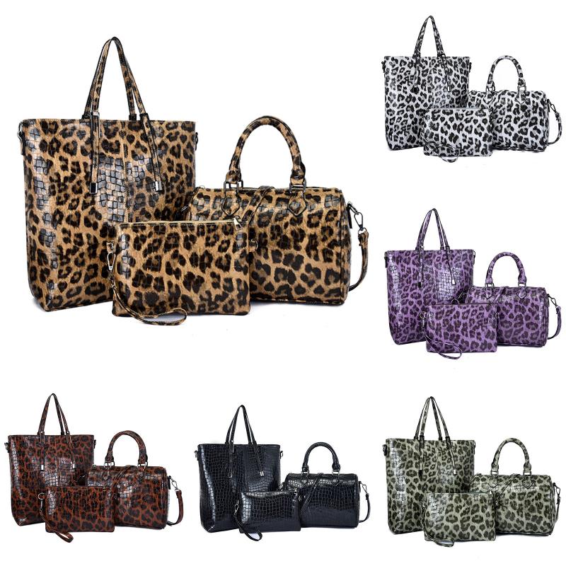 

Cosmetic Bags & Cases 2021women's Three In One Handbag Small Piece Set Messenger Bag Outdoor Casual Leather Drop, Green