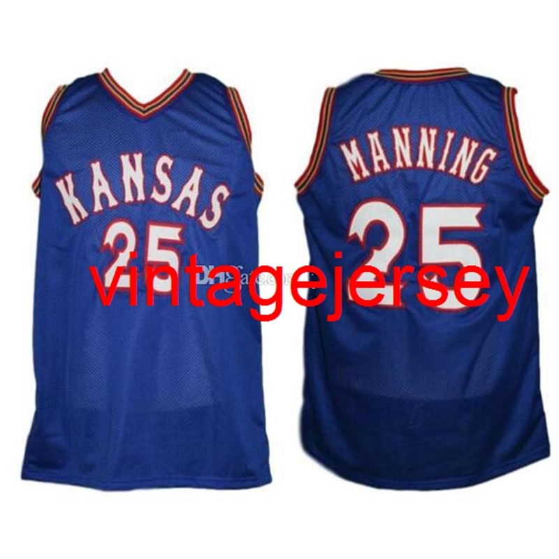 

Danny Manning #25 Kansas Jayhawks KU College Retro Basketball Jersey Men's Stitched Custom Any Number Name Jerseys, As show