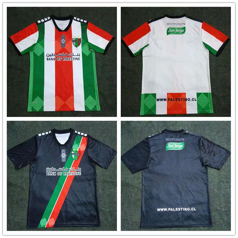 

Top quality 2021-2022 Palestine soccer jersey home black white custom name number Palestine football shirt