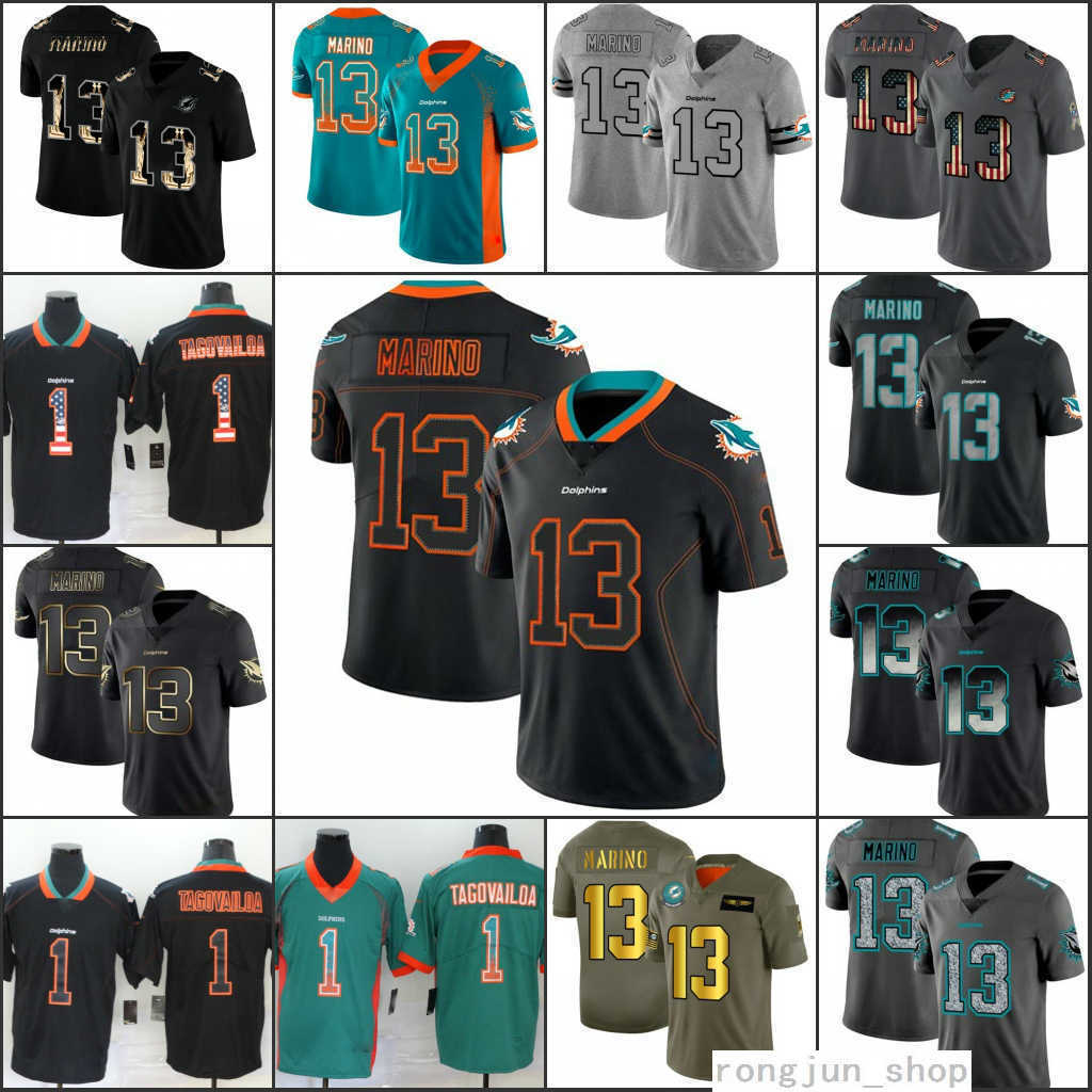 

Top Quality MiamiDolphinsMen #1 Tua Tagovailoa 13 Dan Marino Women Youth Limited Football Jersey, Black;red