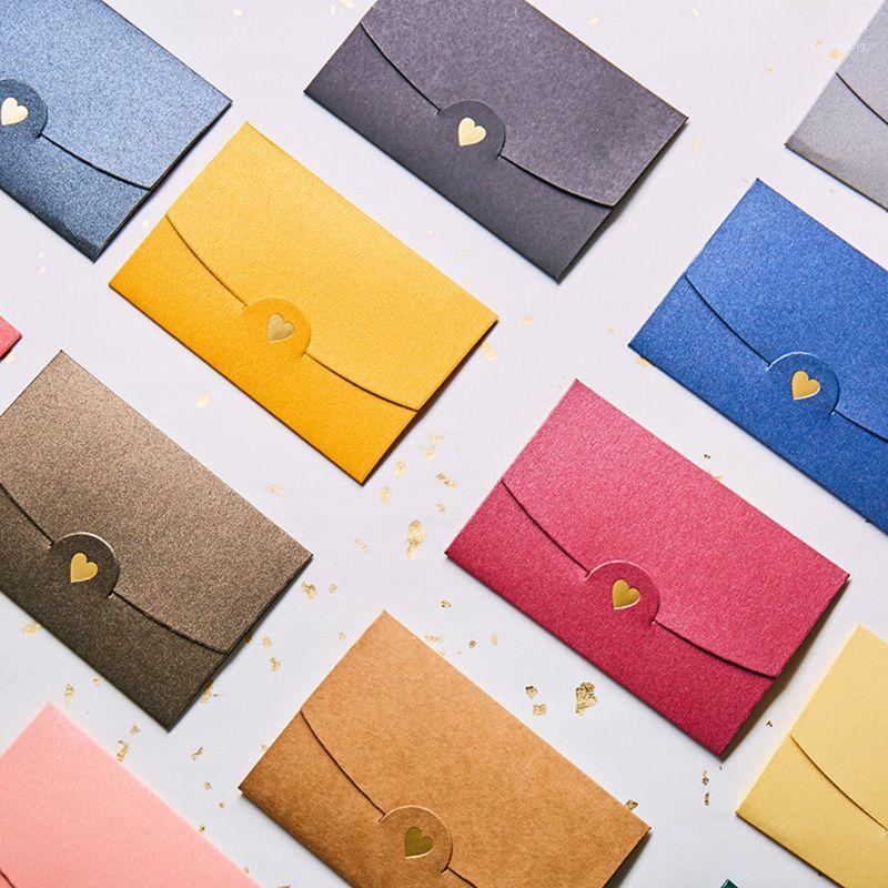 

Gift Wrap 10pcs Blank Mini Heart Retro Paper Envelopes Wedding Party Invitation Envelope For Letter Greeting Cards